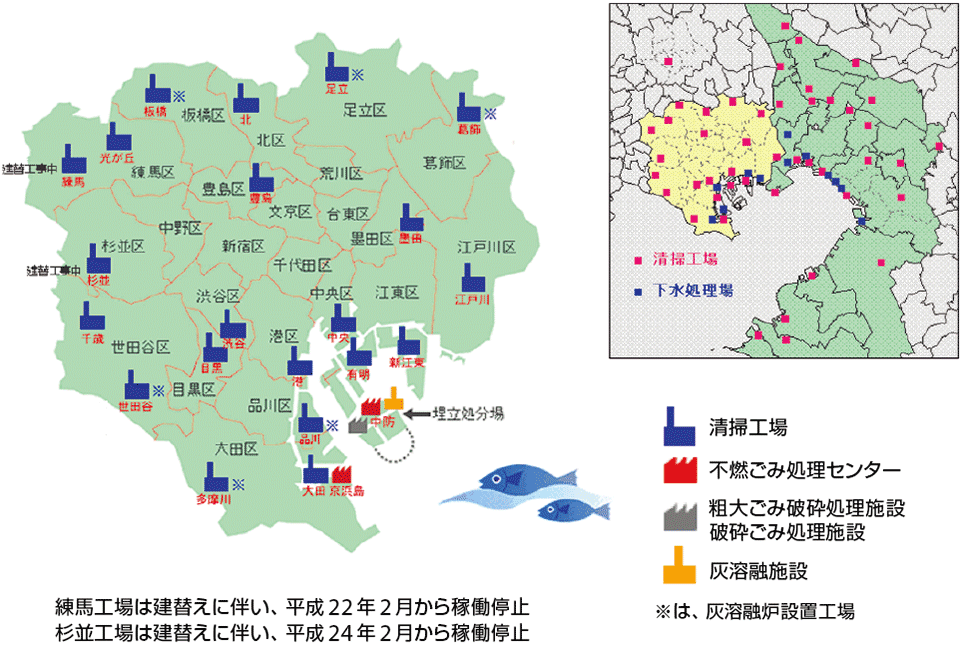 図2 東京23区の清掃工場