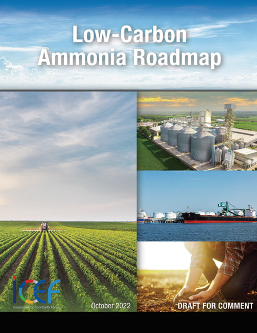 写真4 低炭素アンモニアのロードマップ(ドラフト版、2022年10月発行、全69ページ)