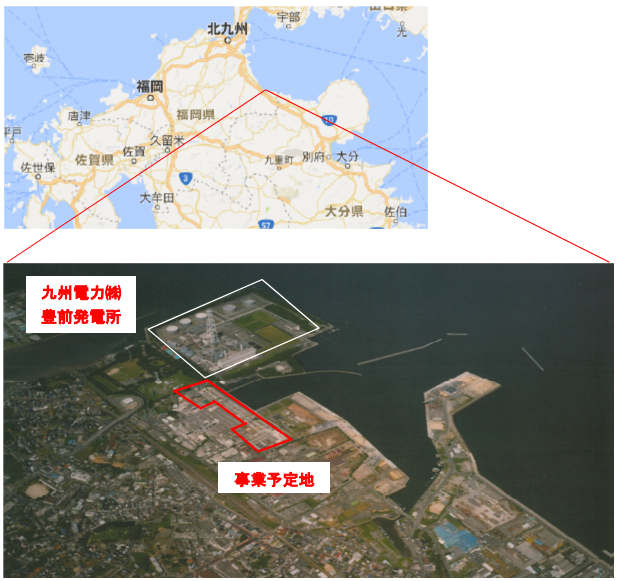 図　木質バイオマス発電所の建設予定地