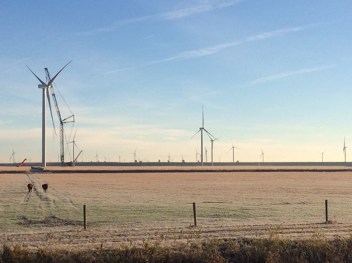 図　Amazon Web Servicesの「Amazon Wind Farm US East」。合計出力は208MWだ