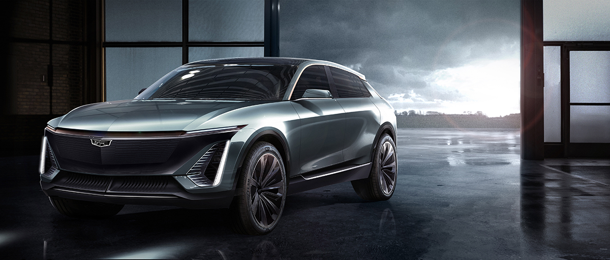 図　General Motorsが公開したCadillacブランド初となるEVのイメージ。最近流行のクロスオーバーSUVだ
